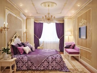 Dizajn spavaće sobe u lila bojama: specifičnosti, tajne, mogućnosti (+ 62 fotografije) 