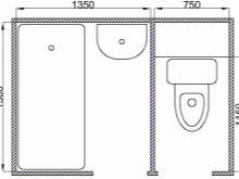 туалет с душем минимальная площадь