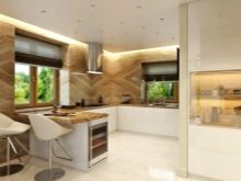 Дизайн интерьера кухни с двумя окнами