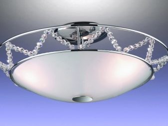Люстра тарелка потолочная светодиодная в интерьере