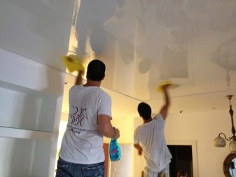 Как отмыть матовый натяжной потолок