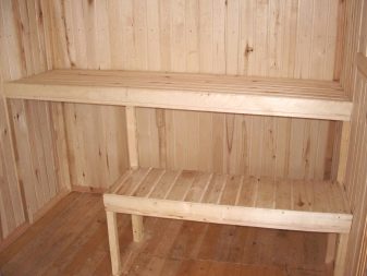 Простая и надежная скамейка для бани