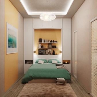 Узкая спальня в хрущевке — варианты дизайна: 90 решений для спальни на 9 кв. м