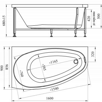Размеры Угловой Ванны Фото