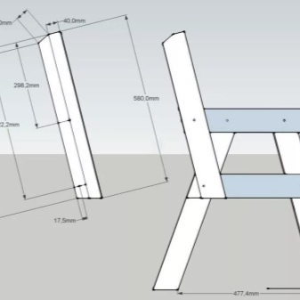 Скамейка из досок со спинкой своими руками чертежи