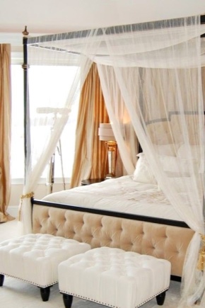 Спальня с балдахином : балдахин над кроватью, дизайн интерьера