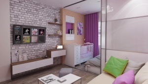 Дизайн и планировка однокомнатной квартиры для семьи с ребенком