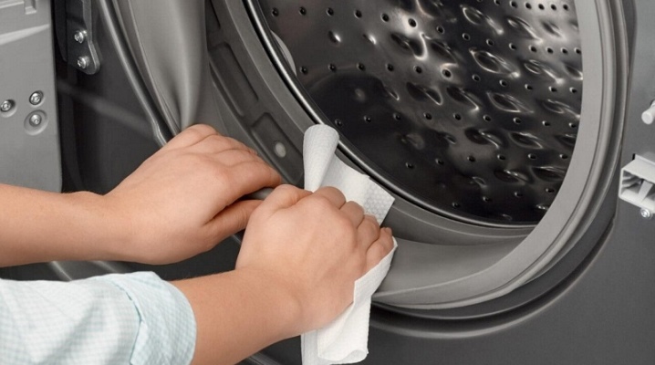 Как отмыть стиральную машину резинку