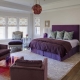 Спальня в серо-фиолетовых тонах