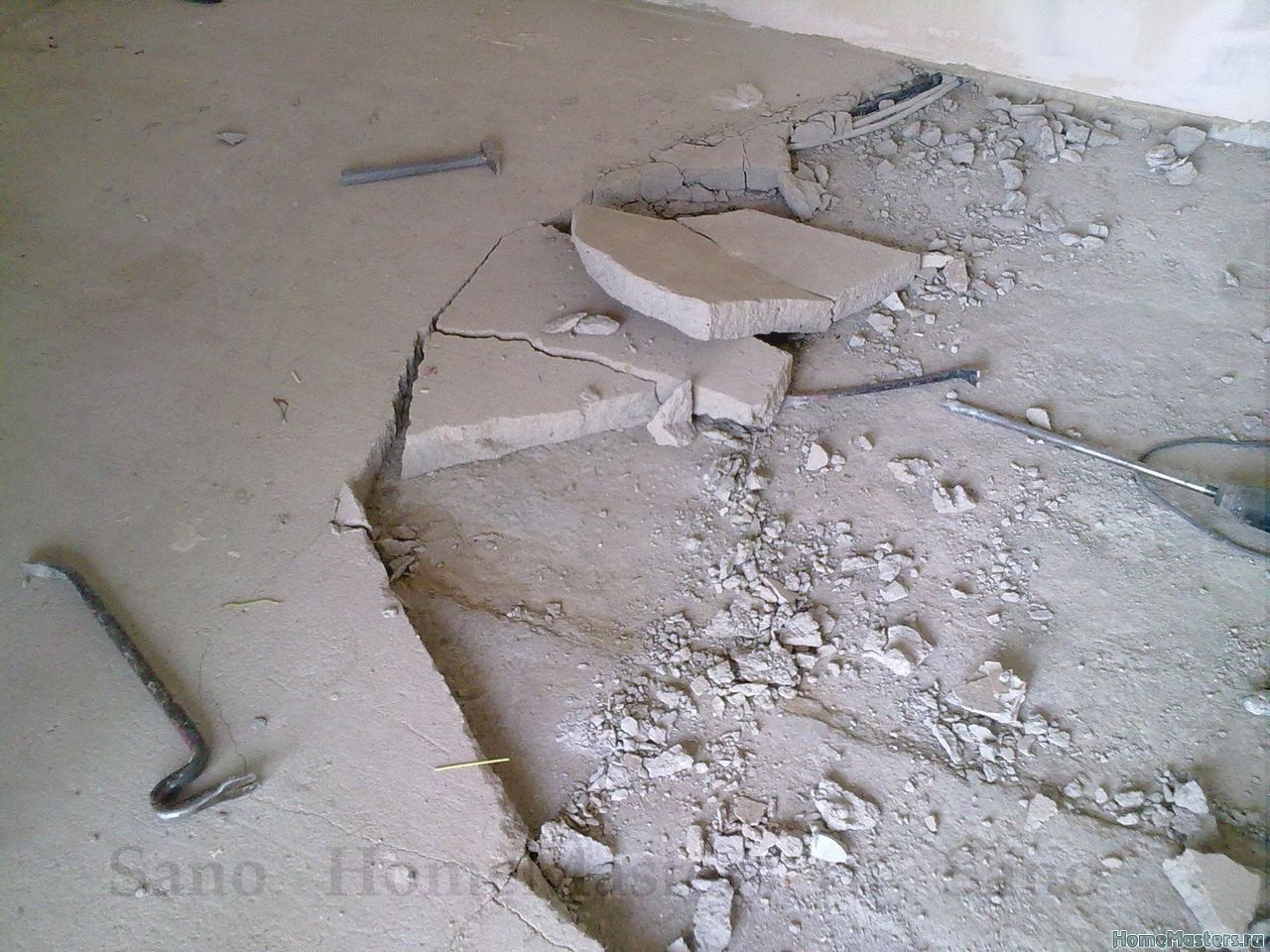 Ремонт бетонных полов от трещин и выбоин до замены стяжки