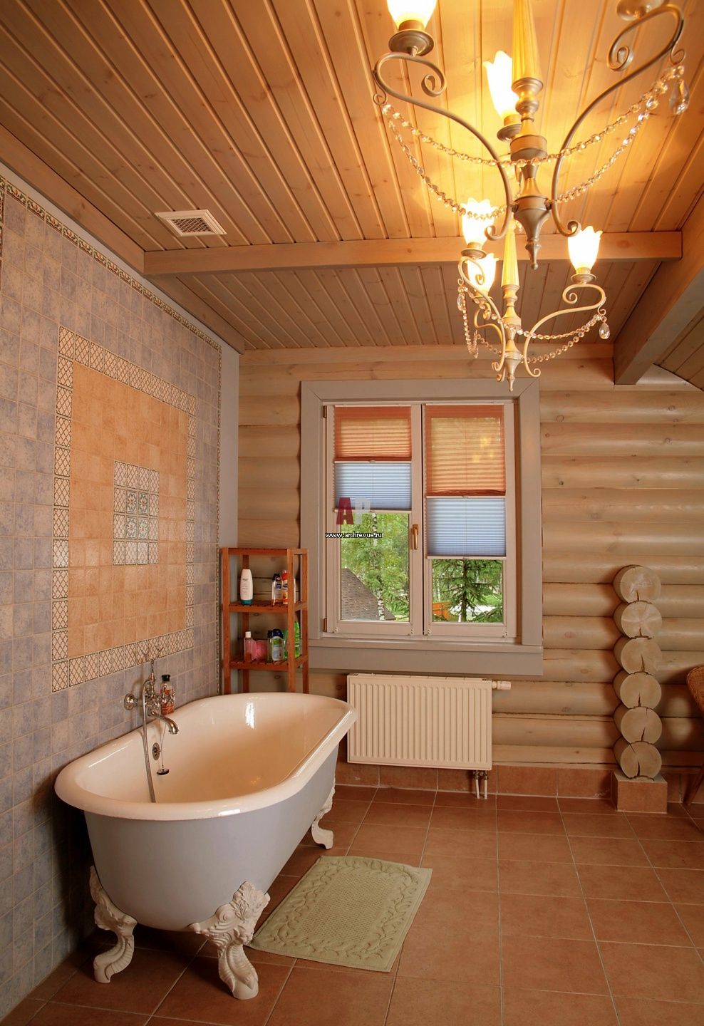плитка для ванной в деревянном доме фото