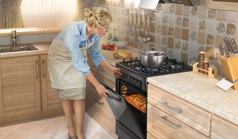  выбрать газовую плиту с хорошей духовкой? Современные кухонные .