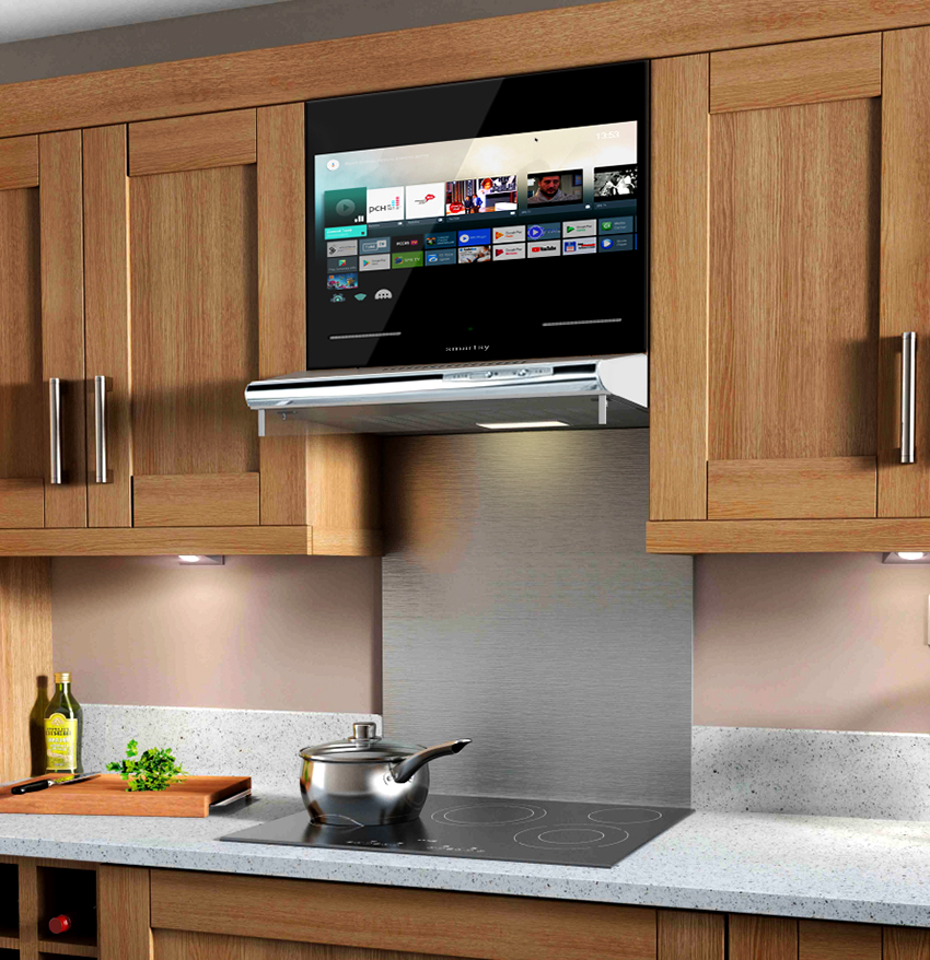 Куда вешать телевизор на кухне фото