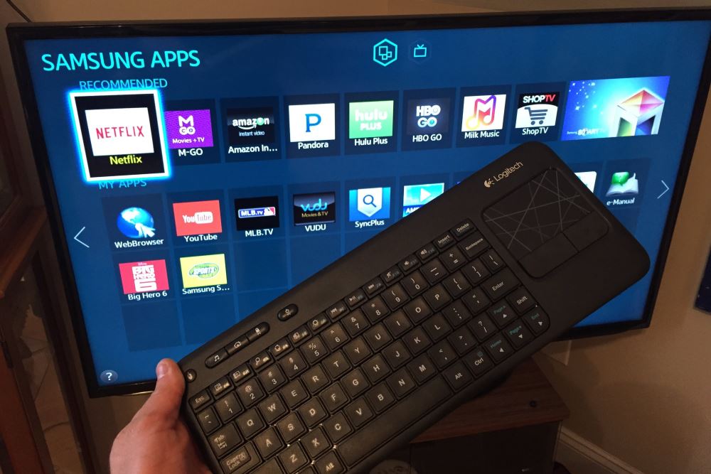 Клавиатуры для телевизоров Samsung Smart TV как подключить Какая беспроводная клавиатура подходит Что делать если клавиатура пропала на телевизоре