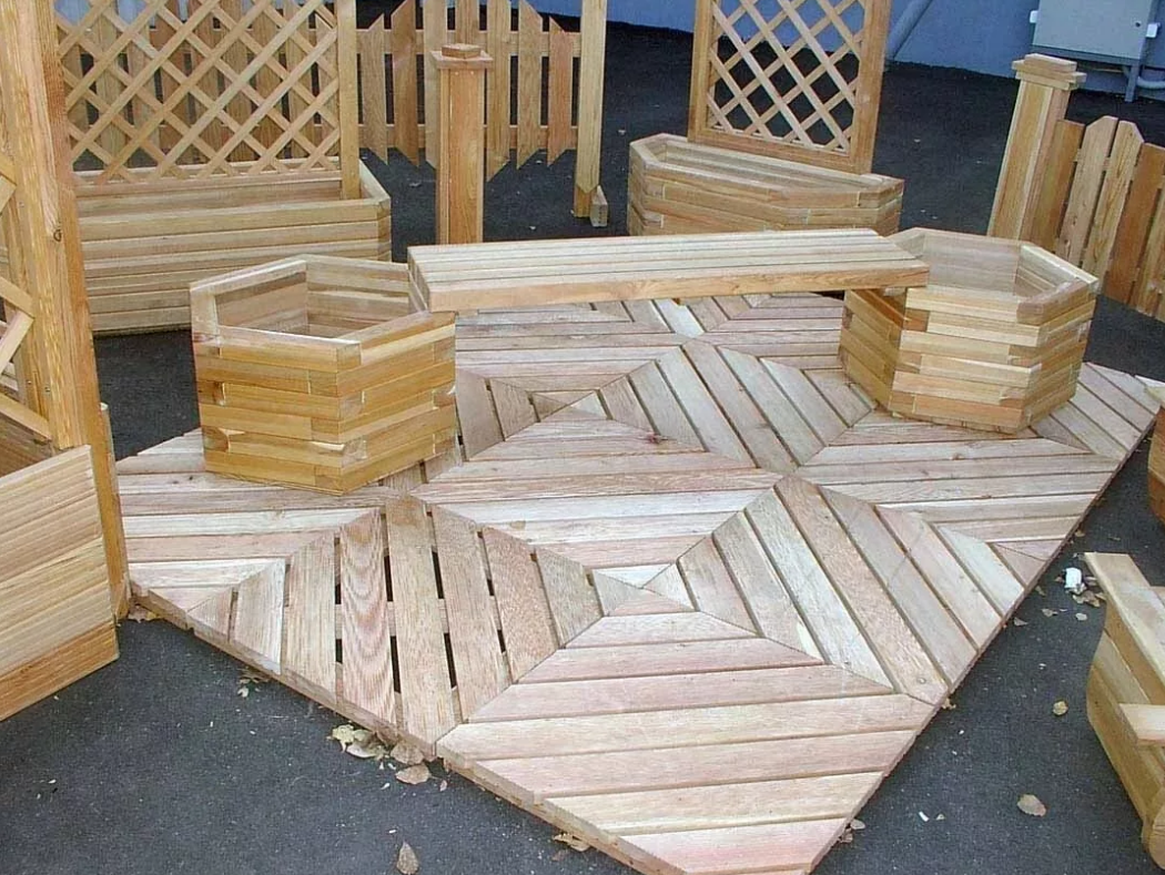 Мебель для сада из массива дерева