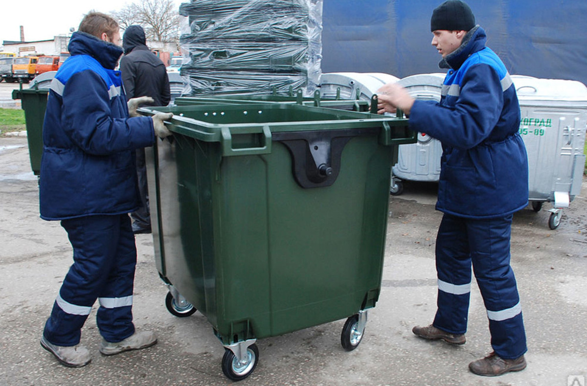Мусорные контейнеры 1100 литров: пластиковые баки для мусора 1100 л и .
