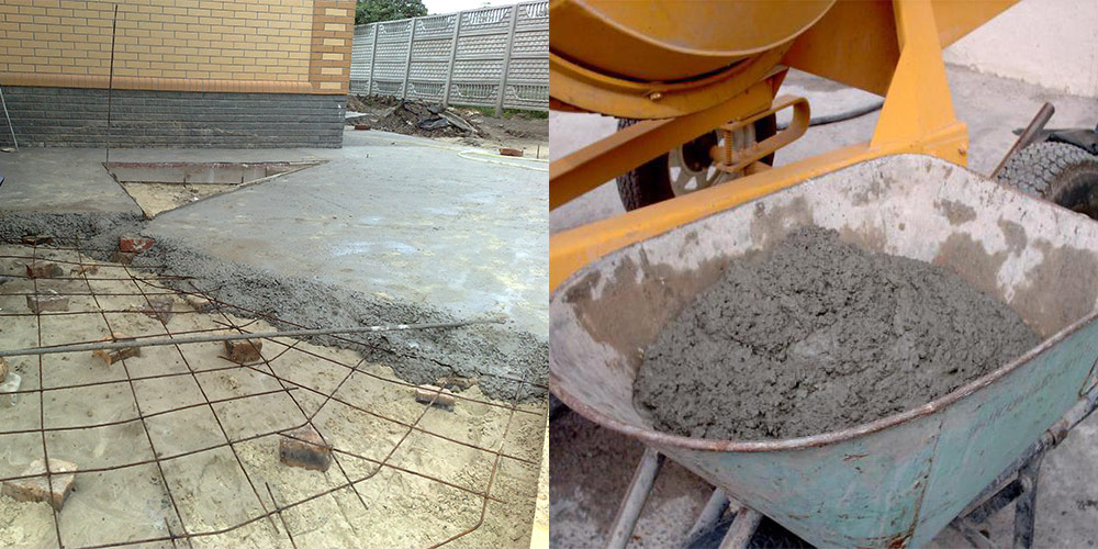 Пропорции бетона для отмостки: состав раствора в бетономешалке .