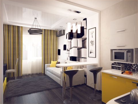 Dizajnerski studio apartman od 28 četvornih metara. m: inspirativne ideje i praktične preporuke za stvaranje ugodnog, zgodnog i lijepog gnijezda