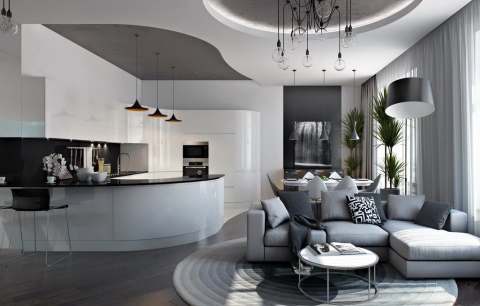 Stilovi modernog interijera studio apartmana: potkrovlje, provansa, minimalizam. Bijeli i svijetli interijer - skandinavski i klasični stil