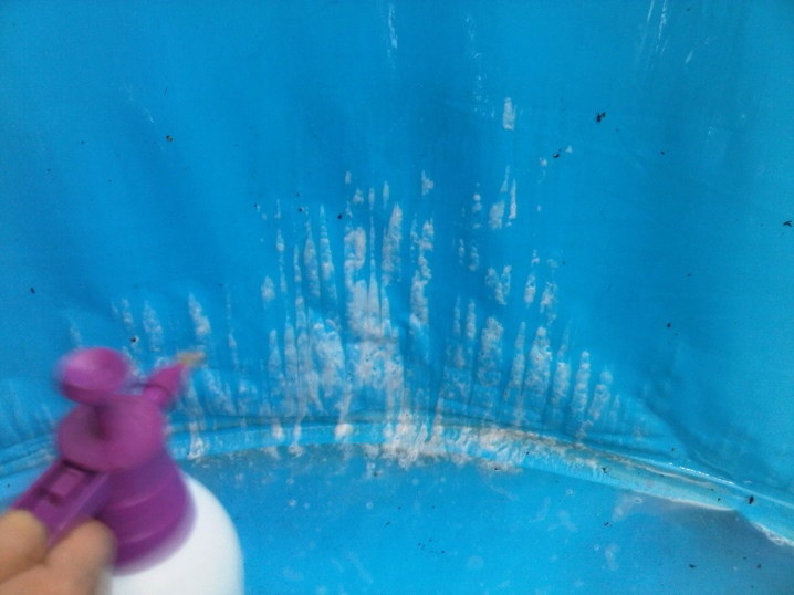 Как отмыть надувной бассейн от налета