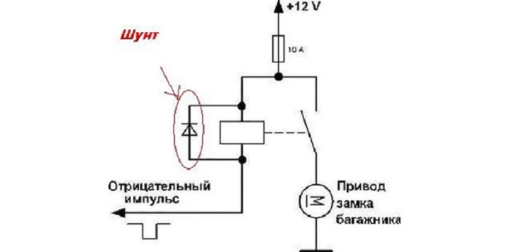 Схема подключения реле с диодом