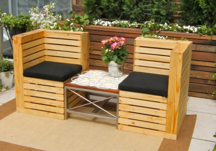 Садовая скамейка со столом своими руками