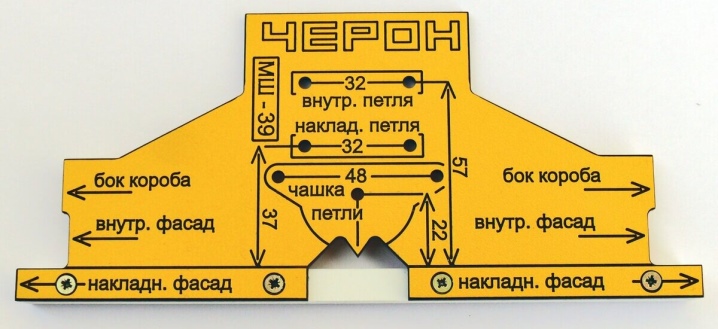 Шаблон для установки мебельных петель 26 мм