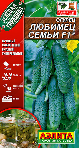 Огурец Любимец семьи: описание и характеристики сорта, правила посадки ...