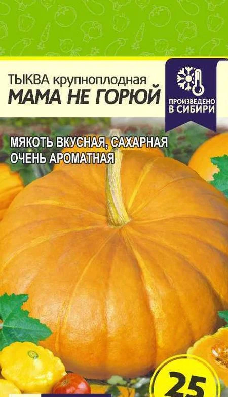 Тыква Мама не горюй: особенности сорта, характеристика плодов ...